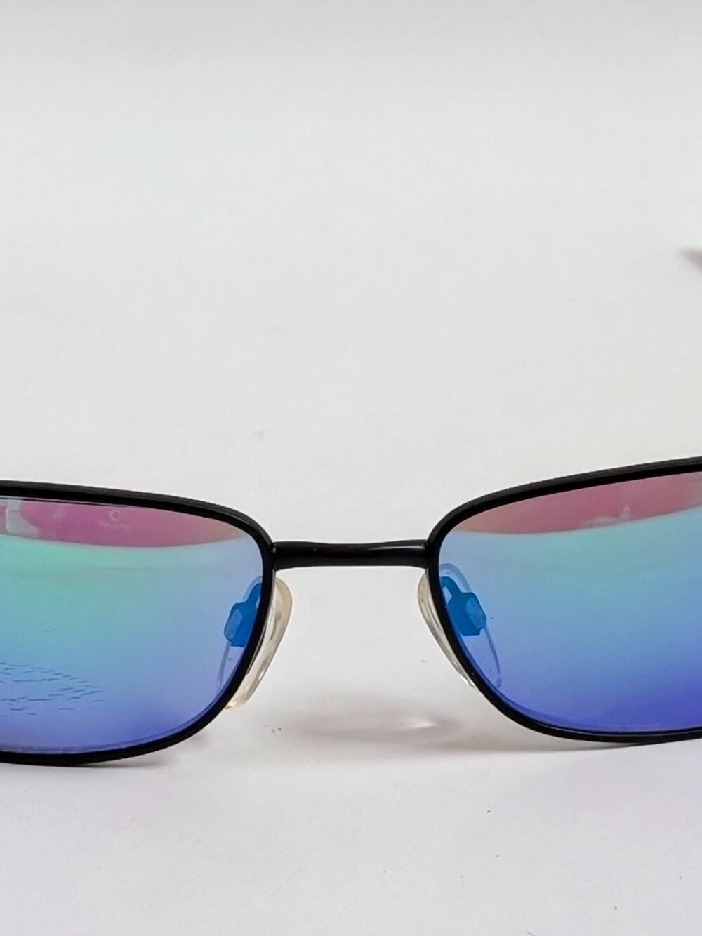 NWT Vintage 90's Rectangle Metal Designer Sport Sunglasses (M. Black)